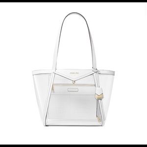 Michael Kors Clear Insert Tote (white)